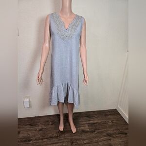 CARLA CONTI  Dress size Medium made ITALY Sleeveless 💯 %linen
